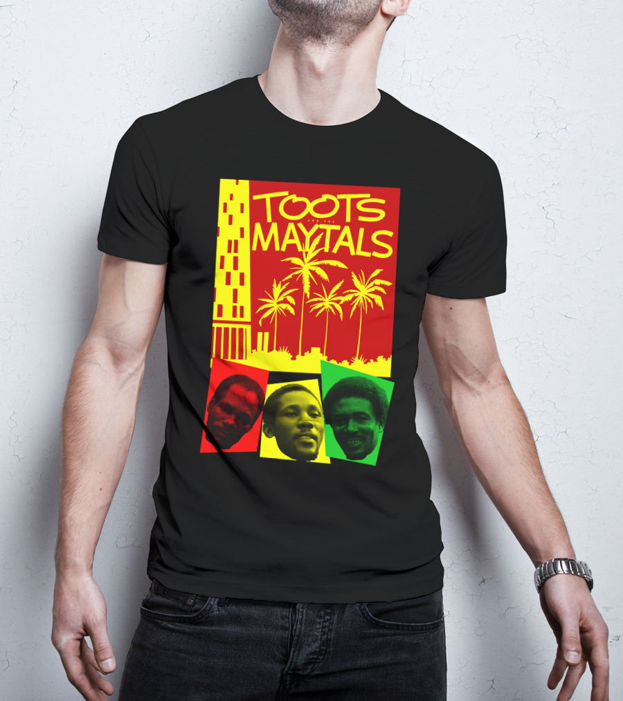 Toots And The Maytals Palm Trees And Faces In Red Yellow Green T-Shirt