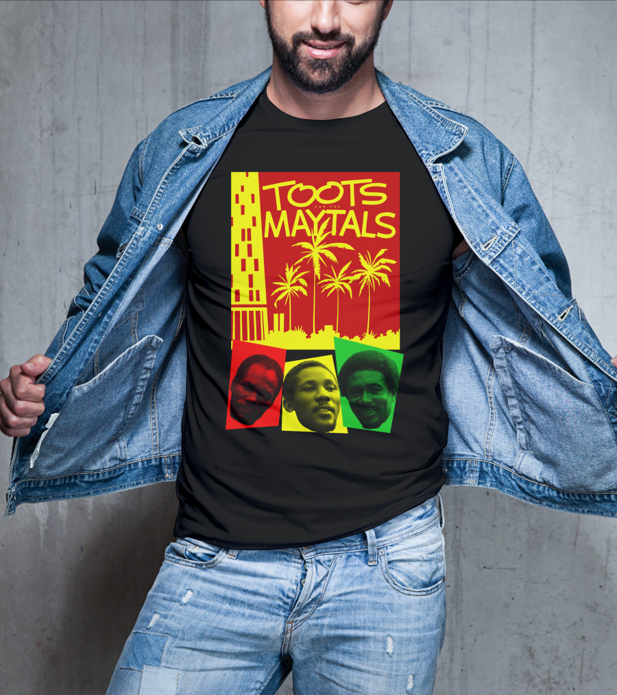 Toots And The Maytals Palm Trees And Faces In Red Yellow Green T-Shirt
