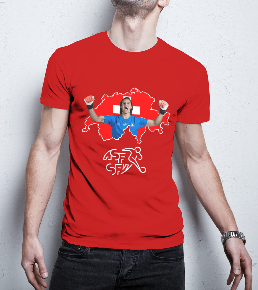 Yann Sommer Swiss Football Goalkeeper Celebration Map T-Shirt