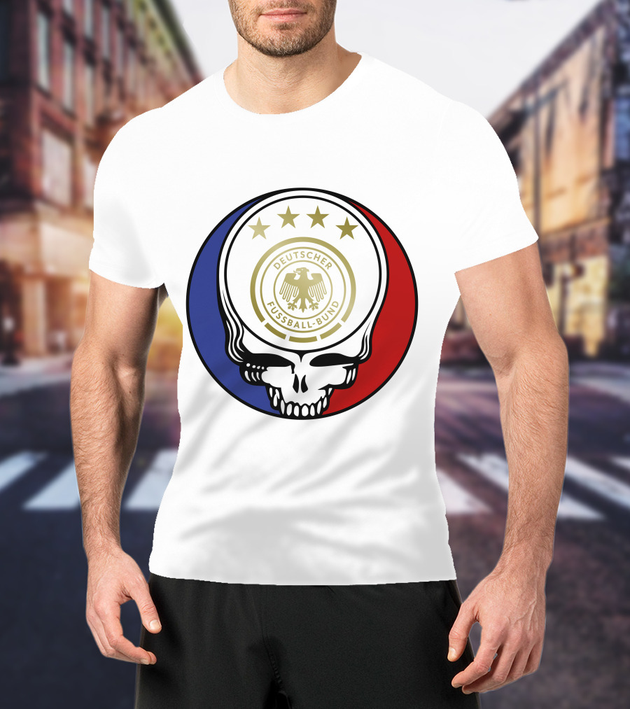 Germany Football Team Deutscher Fussball-Bund Grateful Dead Skull T-Shirt
