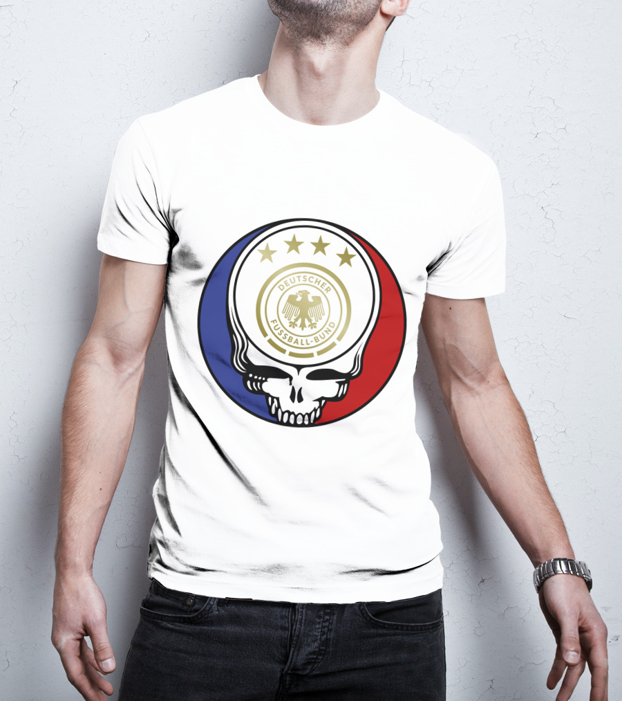 Germany Football Team Deutscher Fussball-Bund Grateful Dead Skull T-Shirt