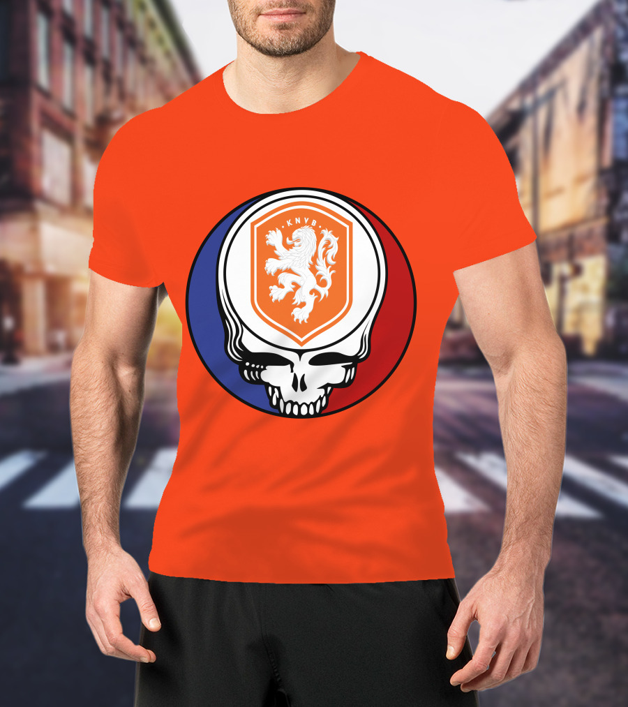 Netherland National Football Team KNVB Grateful Dead Skull T-Shirt