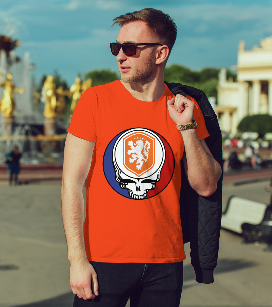 Netherland National Football Team KNVB Grateful Dead Skull T-Shirt