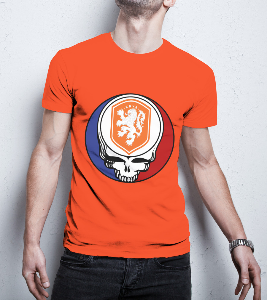 Netherland National Football Team KNVB Grateful Dead Skull T-Shirt