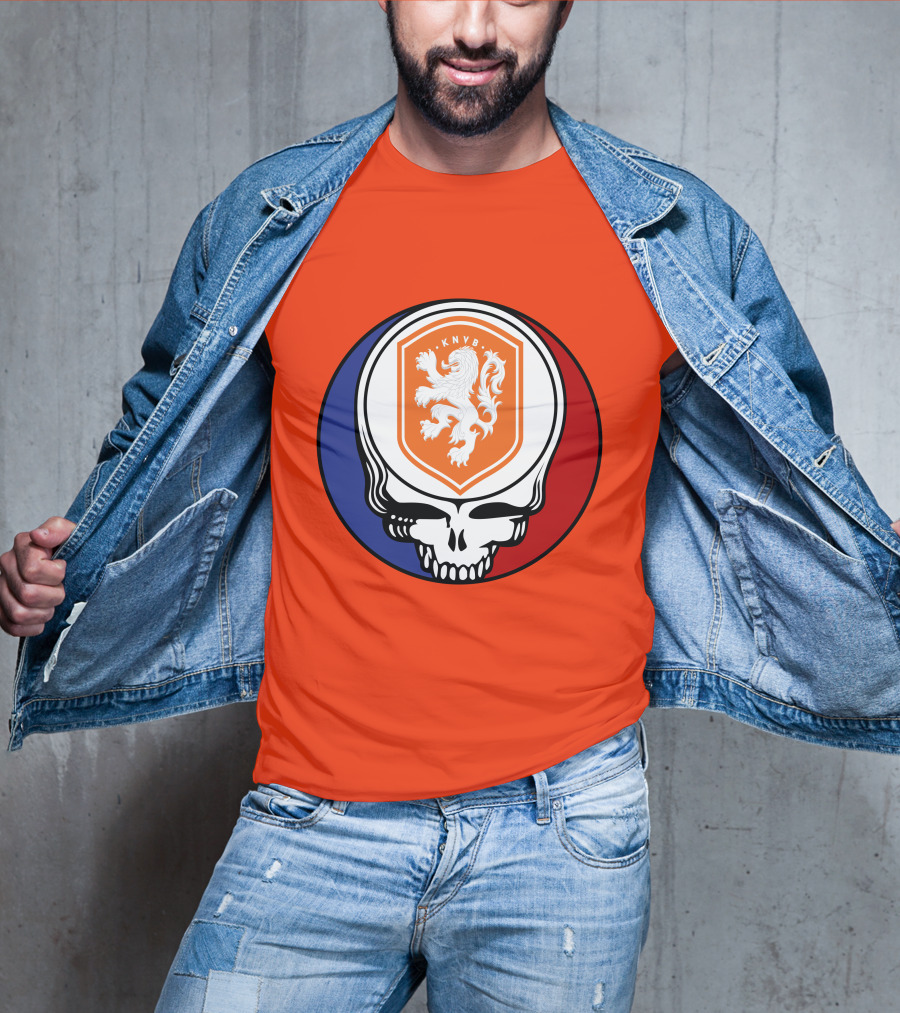 Netherland National Football Team KNVB Grateful Dead Skull T-Shirt