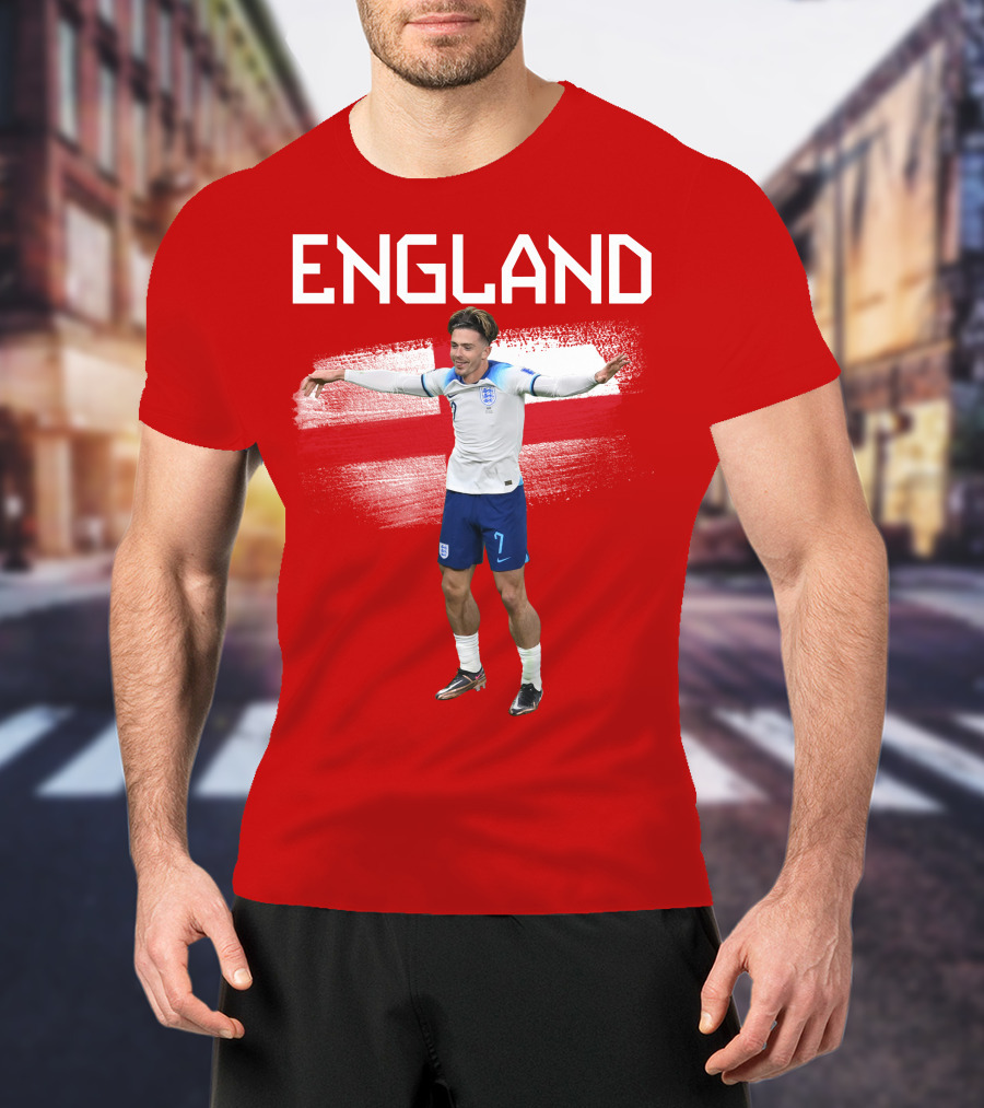 Jack Grealish England Soccer Celebration St George's Cross T-Shirt