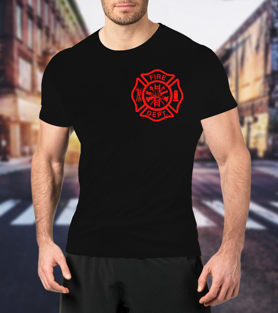 Fire Department Firefighter Hawaii Maltese Cross T-Shirt