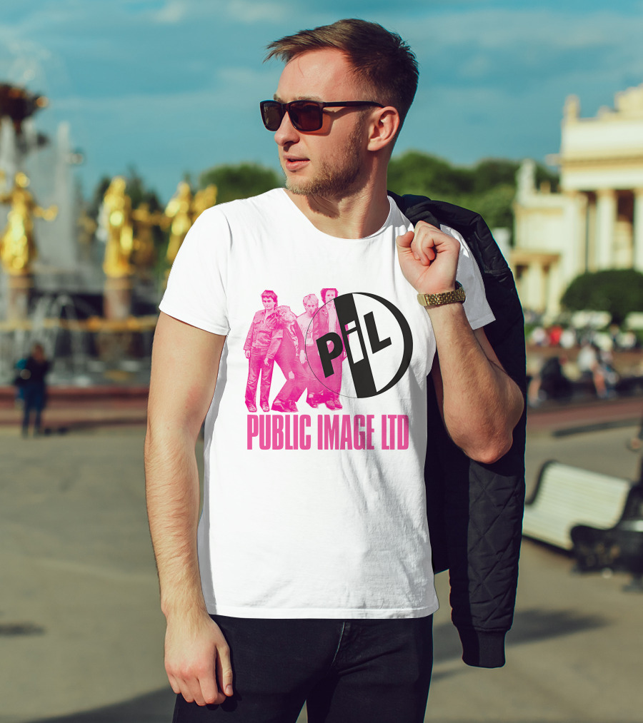 Public Image Ltd PiL Band Logo Pink T-Shirt