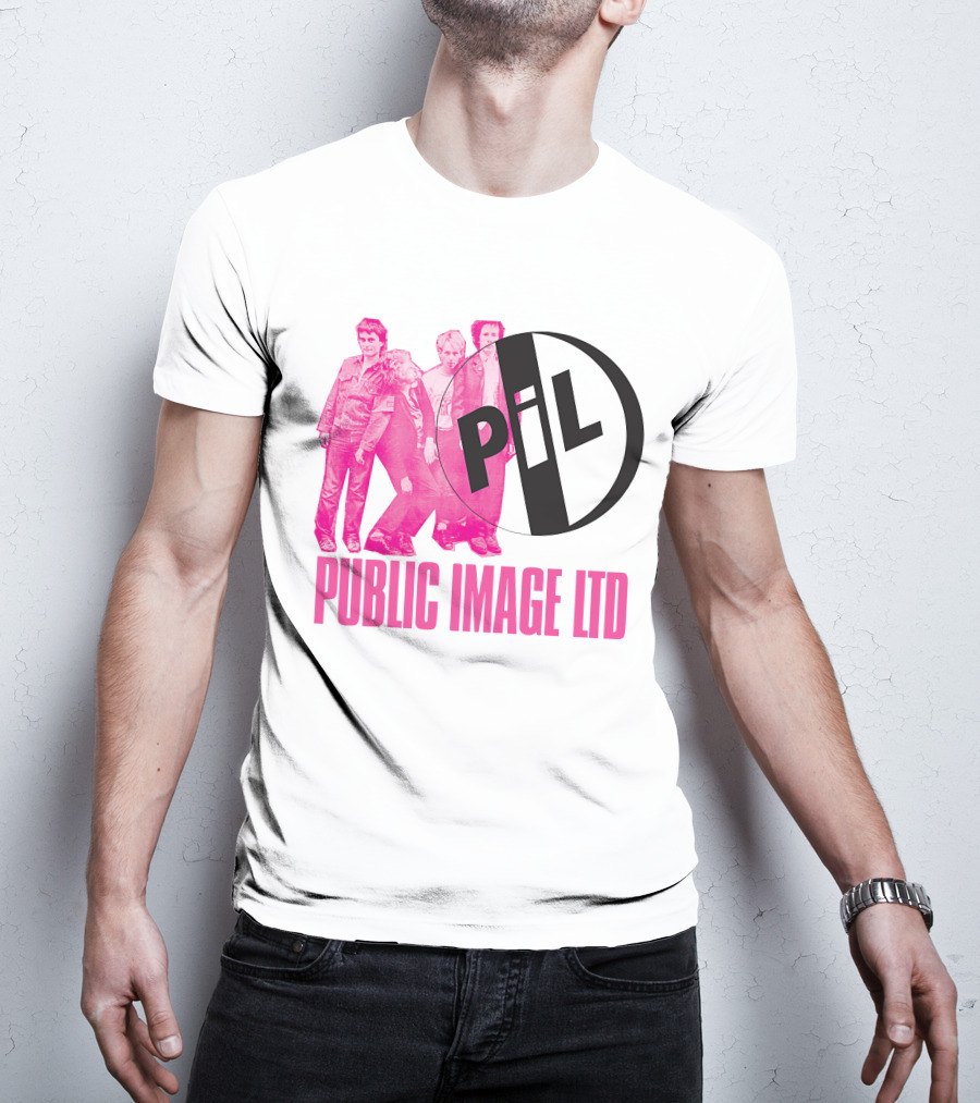 Public Image Ltd PiL Band Logo Pink T-Shirt