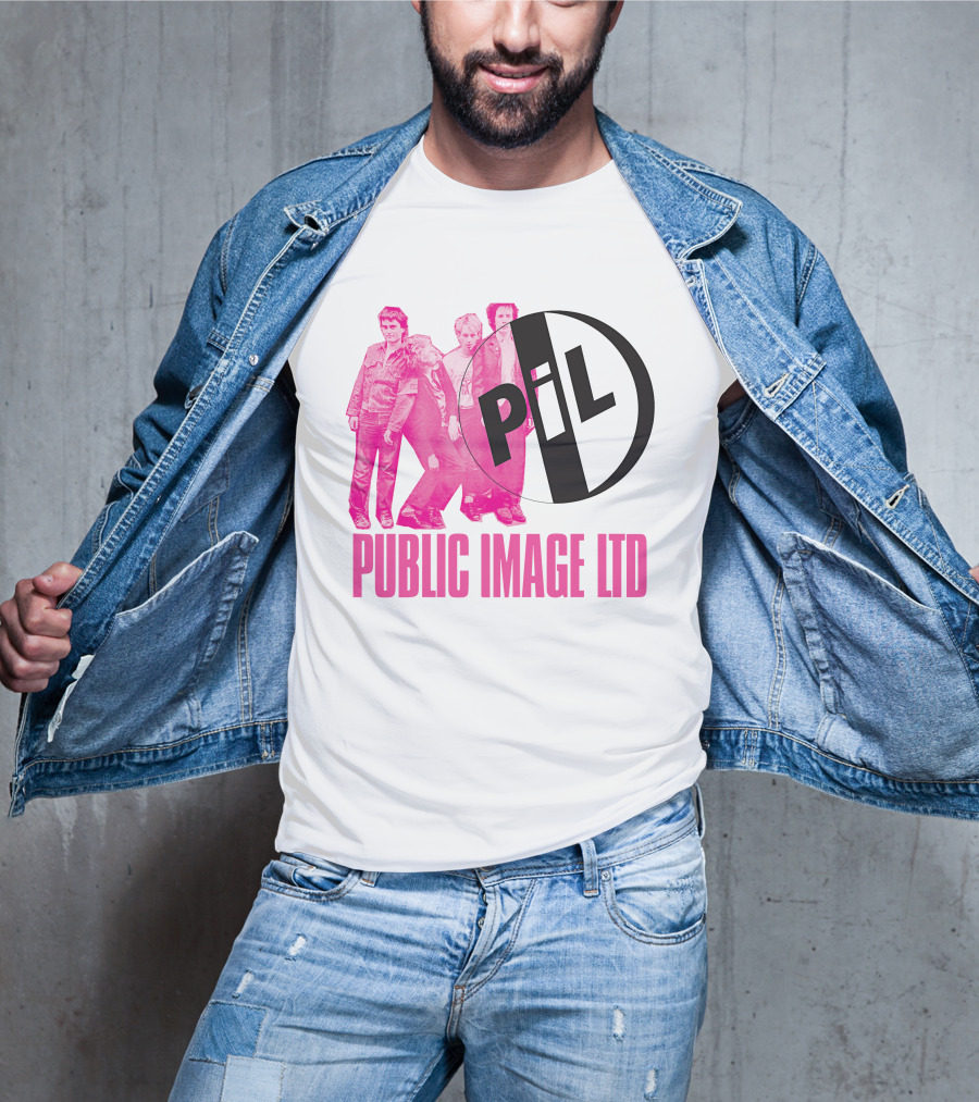 Public Image Ltd PiL Band Logo Pink T-Shirt