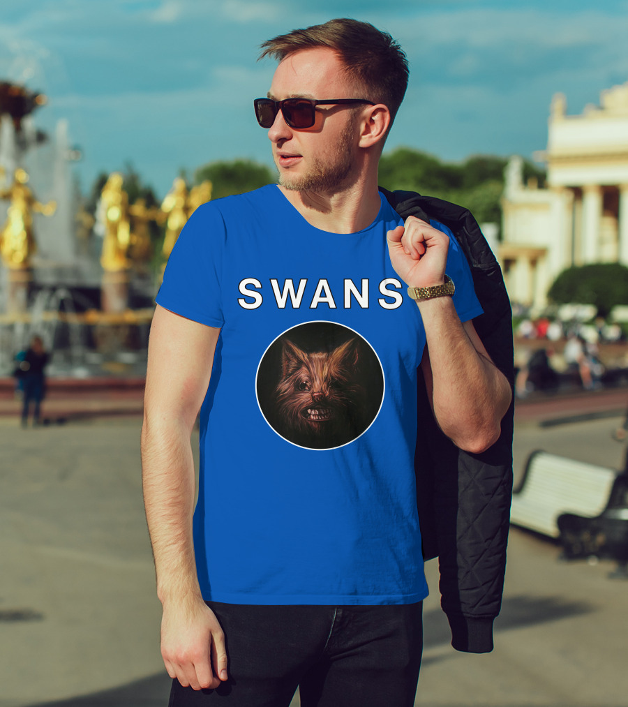 SWANS Ferocious Feline Face T-Shirt