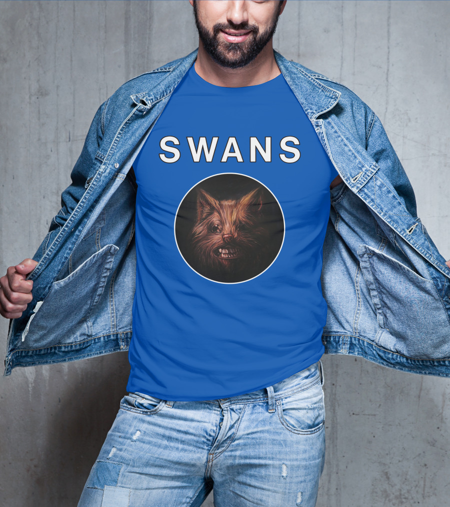 SWANS Ferocious Feline Face T-Shirt