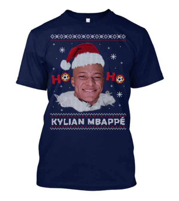 Kylian Mbappe Ho Ho Christmas Santa Hat T-Shirt