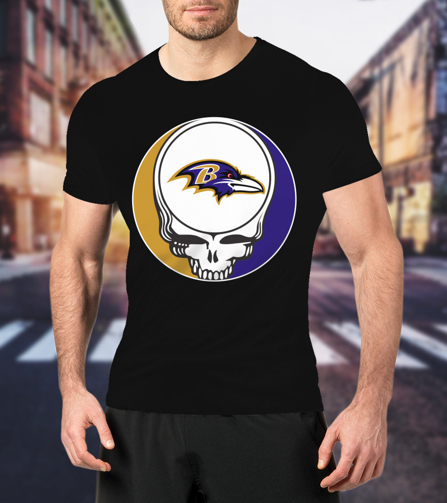 Baltimore Ravens Skull T-Shirt