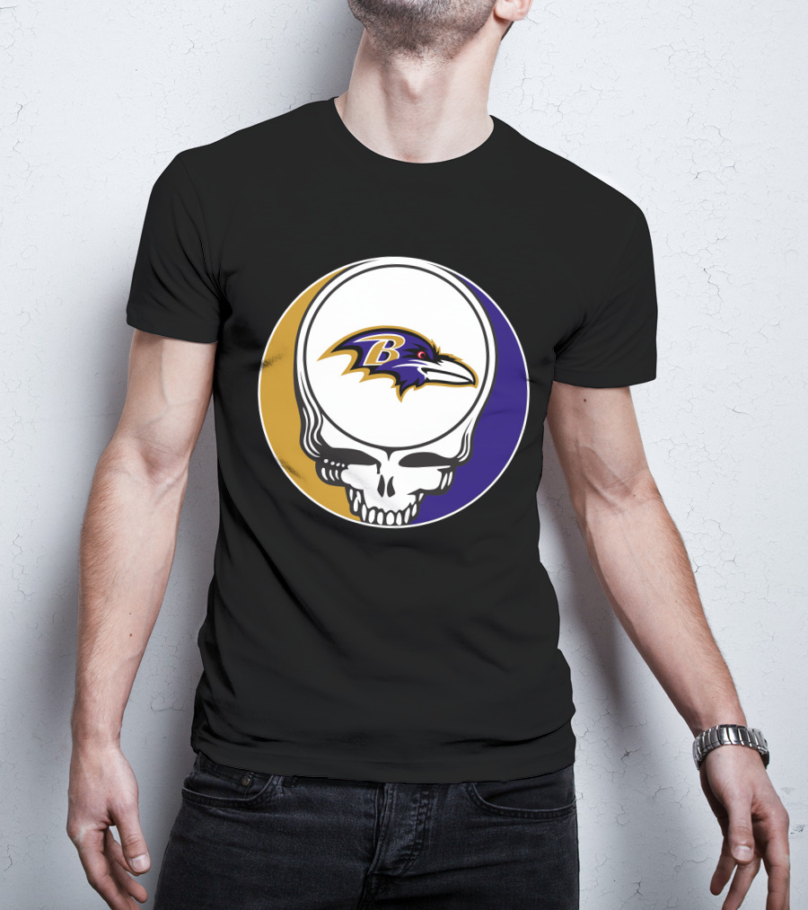 Baltimore Ravens Skull T-Shirt