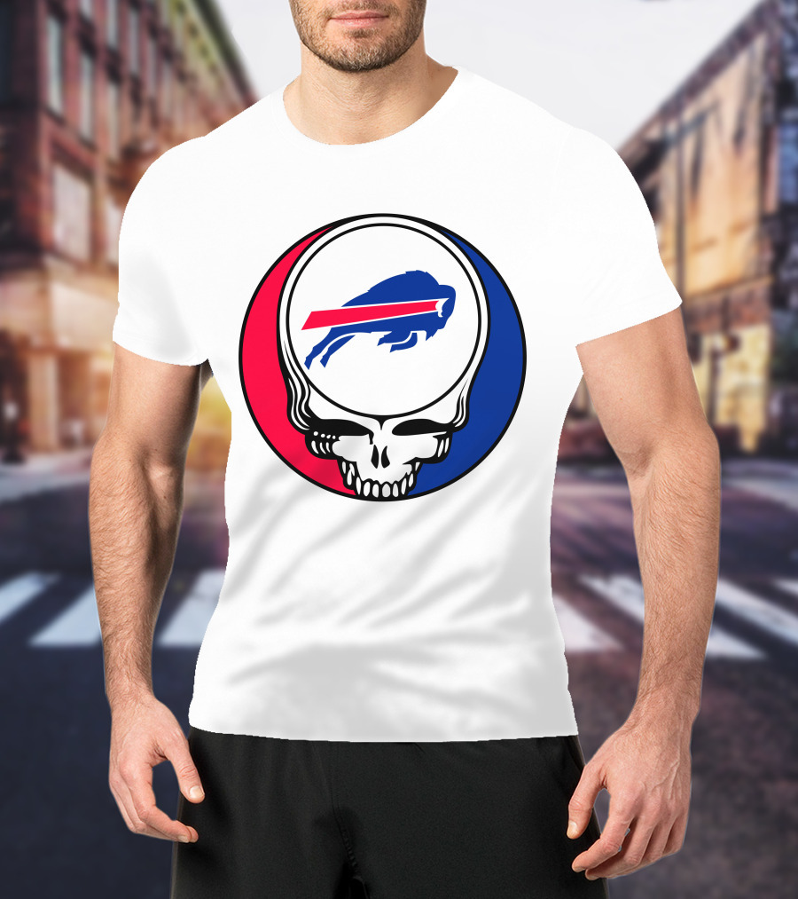 Buffalo Bills Grateful Dead Skull Circle T-Shirt