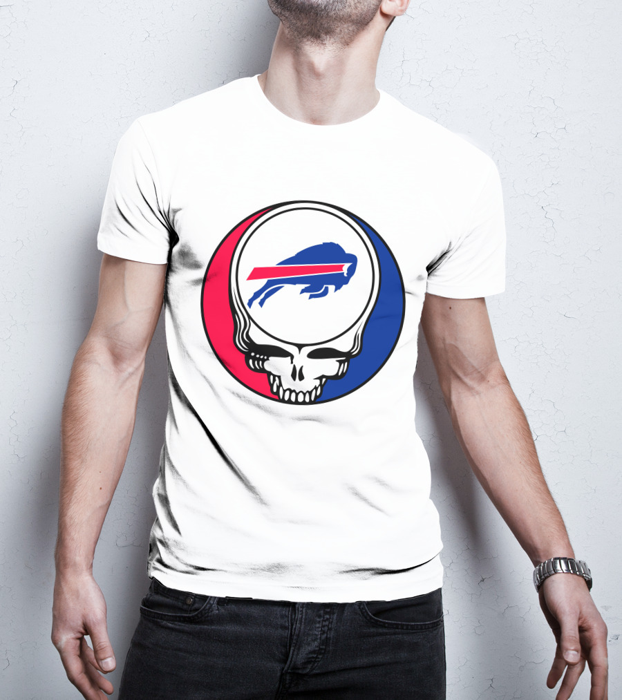 Buffalo Bills Grateful Dead Skull Circle T-Shirt