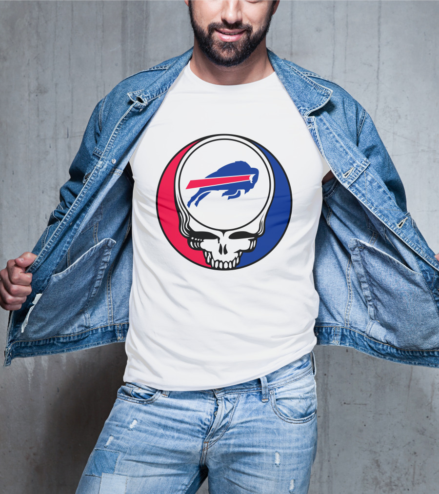 Buffalo Bills Grateful Dead Skull Circle T-Shirt