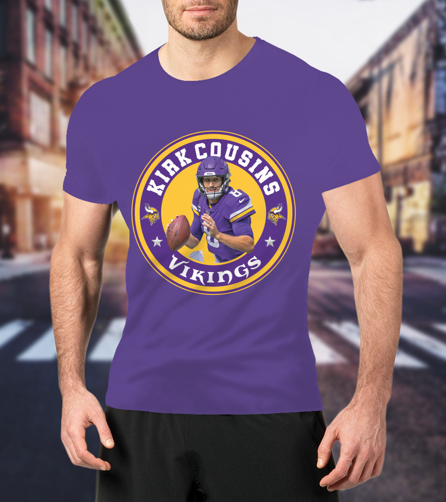 Kirk Cousins Minnesota Vikings Football Quarterback NFL Logo Circle T-Shirt