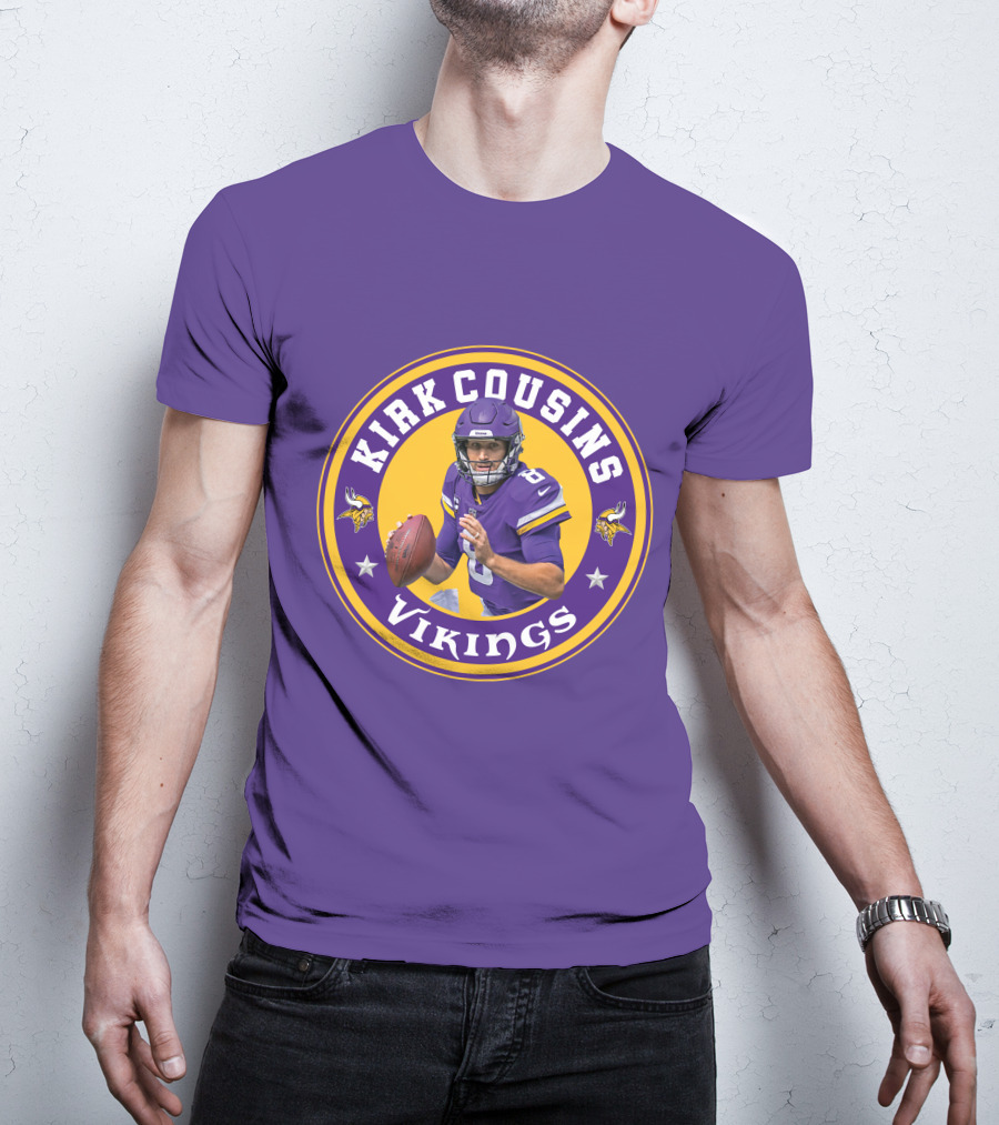 Kirk Cousins Minnesota Vikings Football Quarterback NFL Logo Circle T-Shirt