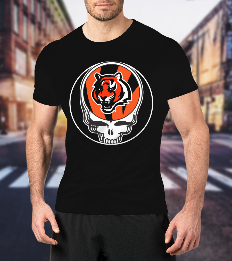Cincinnati Bengals Skull Tiger T-Shirt