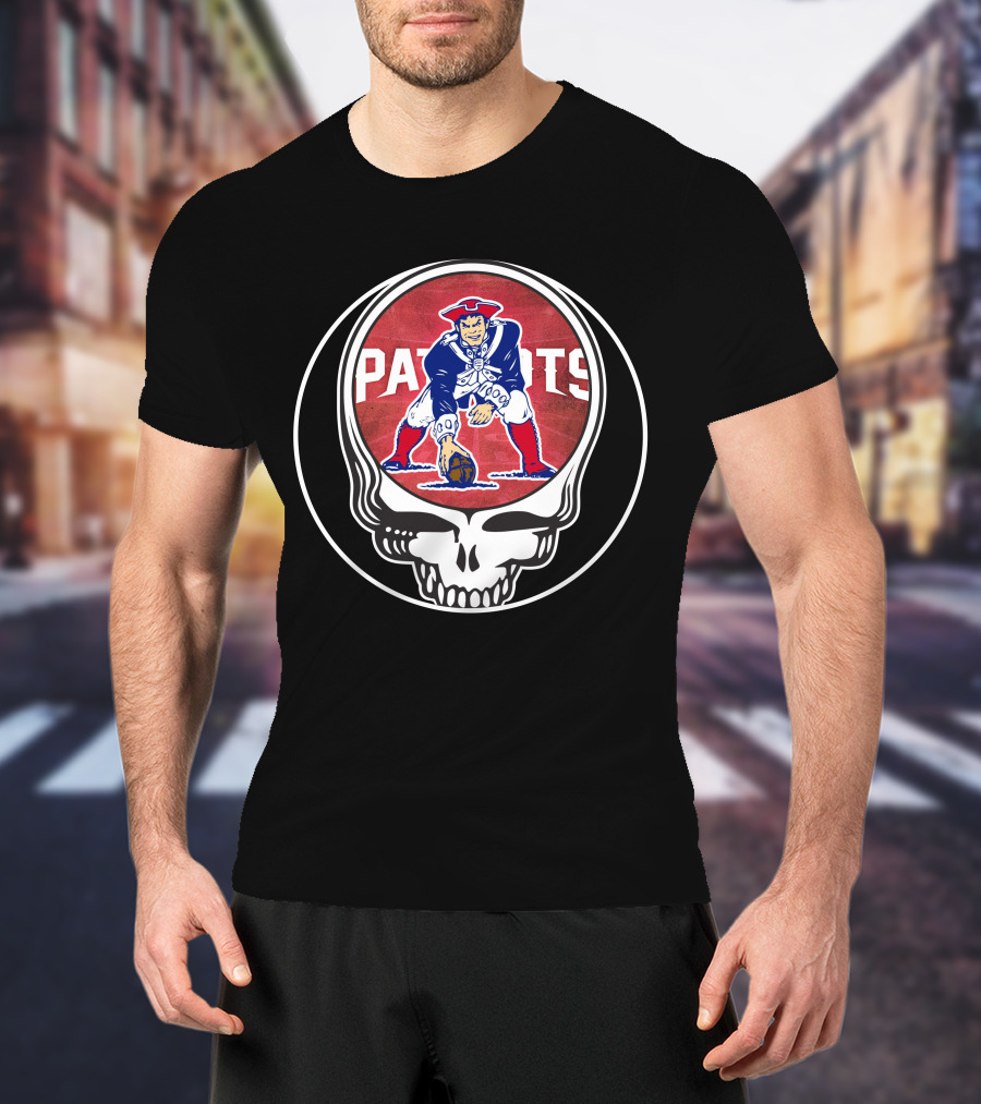 Patriots New England Skull Grateful Dead T-Shirt