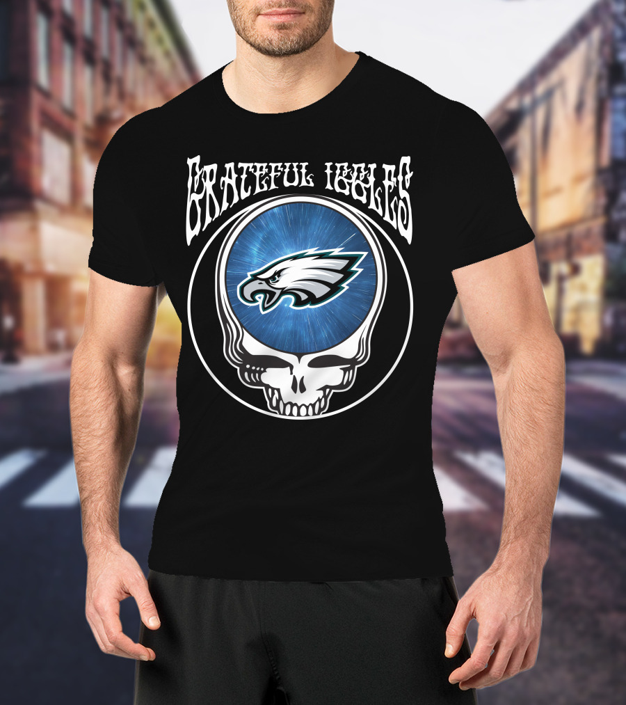 Grateful Iggles Eagle Skull Badge T-Shirt