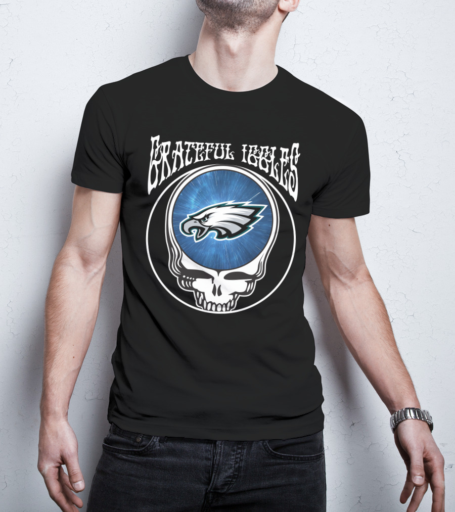 Grateful Iggles Eagle Skull Badge T-Shirt
