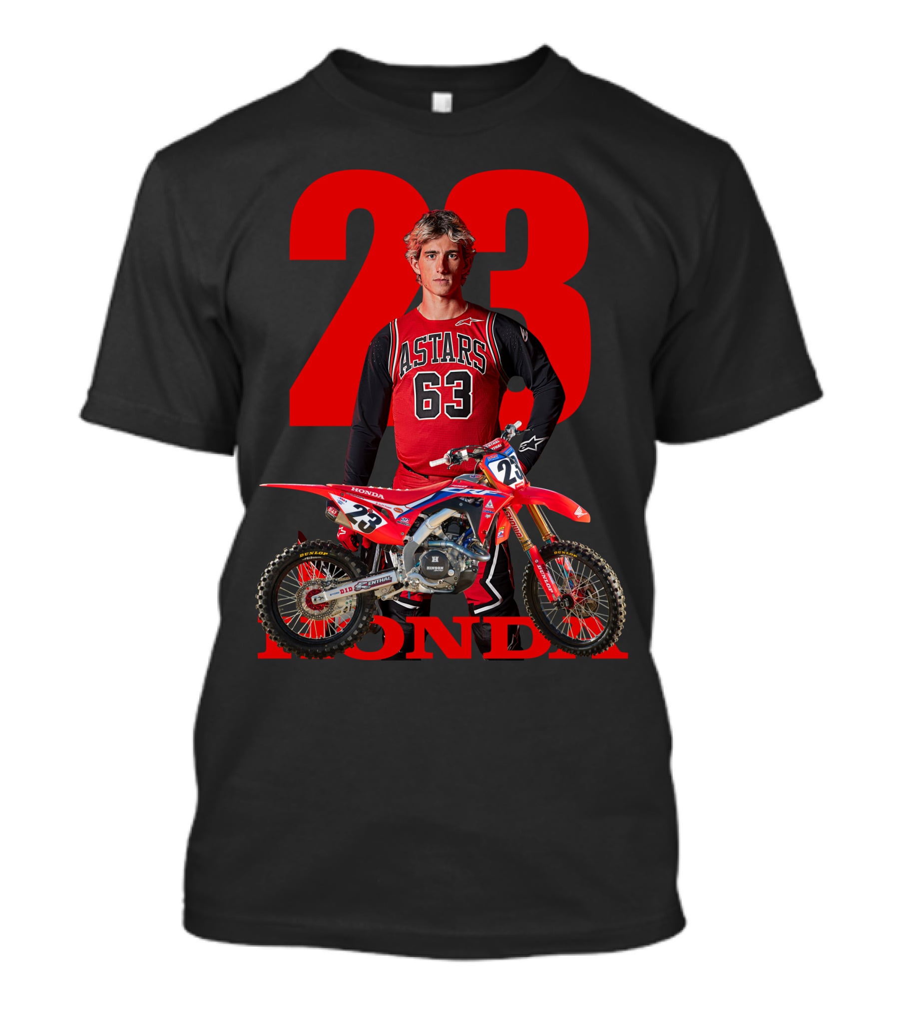 Chase Sexton 23 Honda 63 Alpinestars Racing Motocross T-Shirt