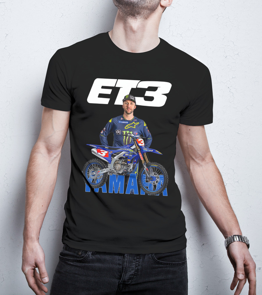 Eli Tomac 3 Yamaha Monster Energy Racing Motocross T-Shirt
