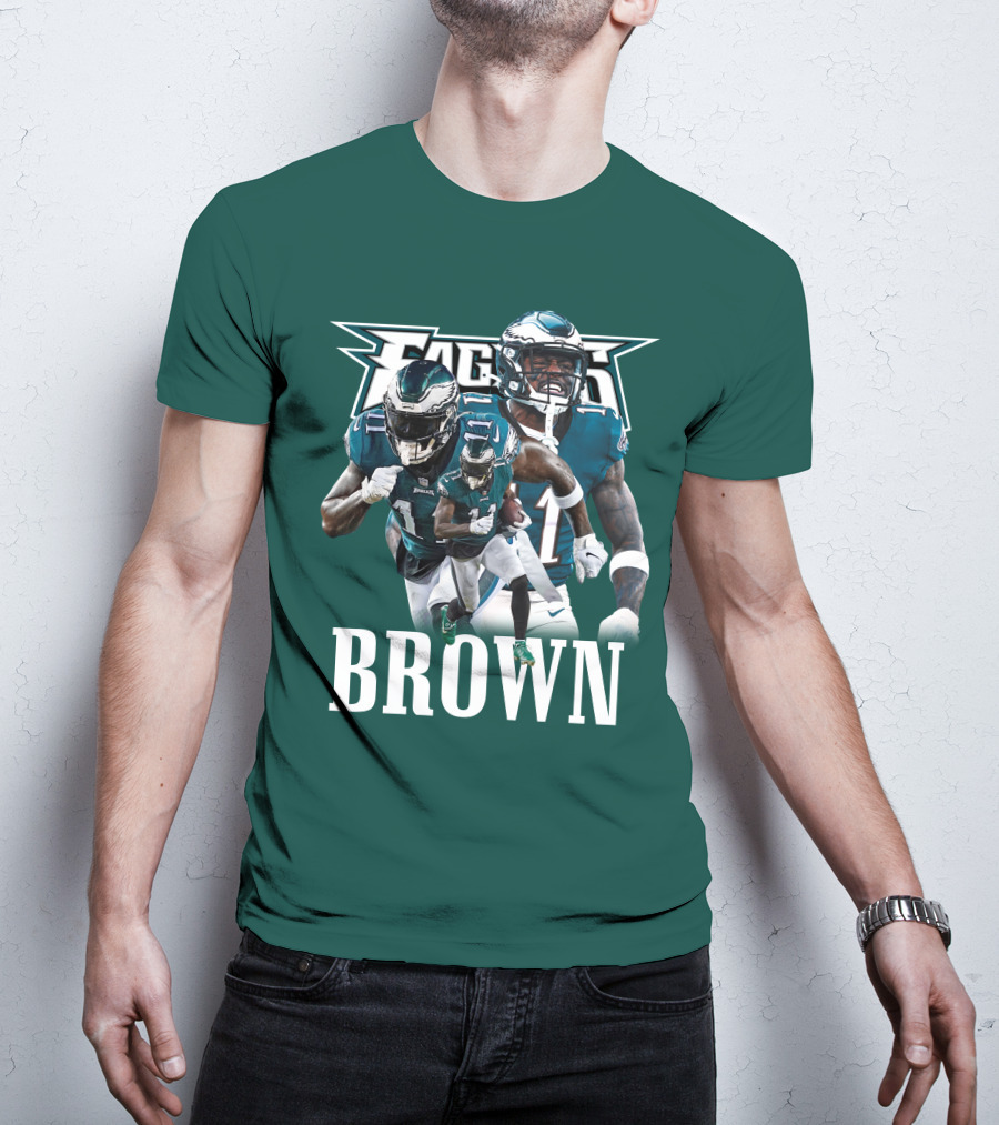 Philadelphia Eagles AJB11 Football Action Collage T-Shirt