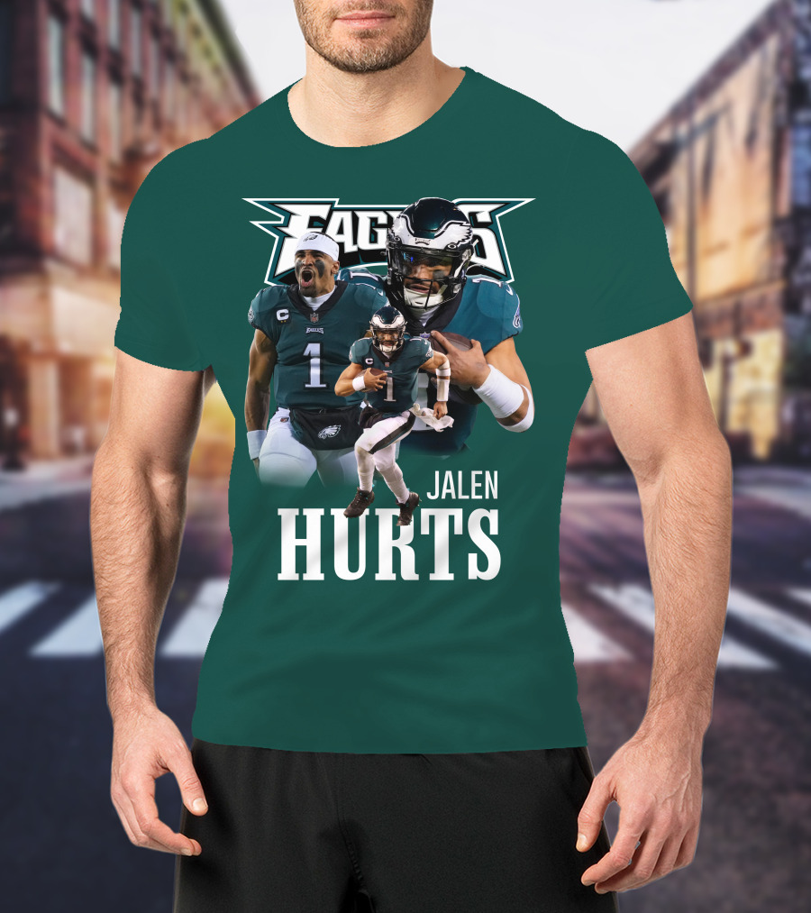 Eagles JH 01 Quarterback Trio Football Highlight T-Shirt