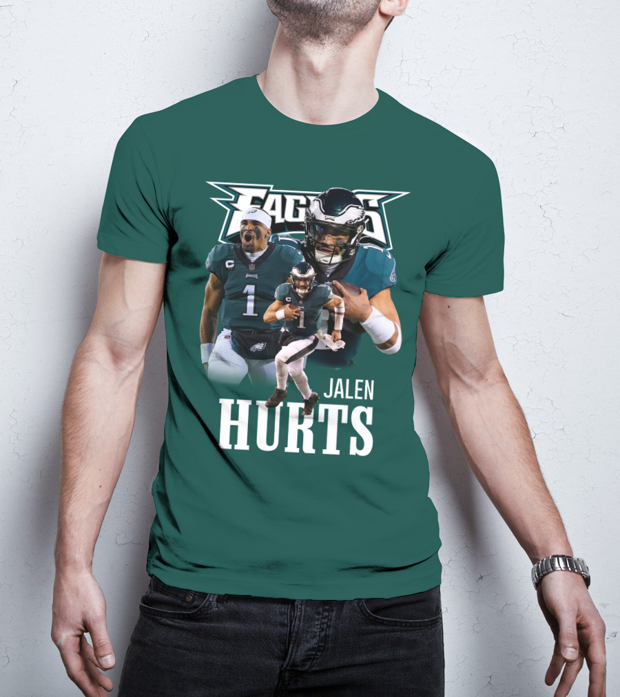 Eagles JH 01 Quarterback Trio Football Highlight T-Shirt