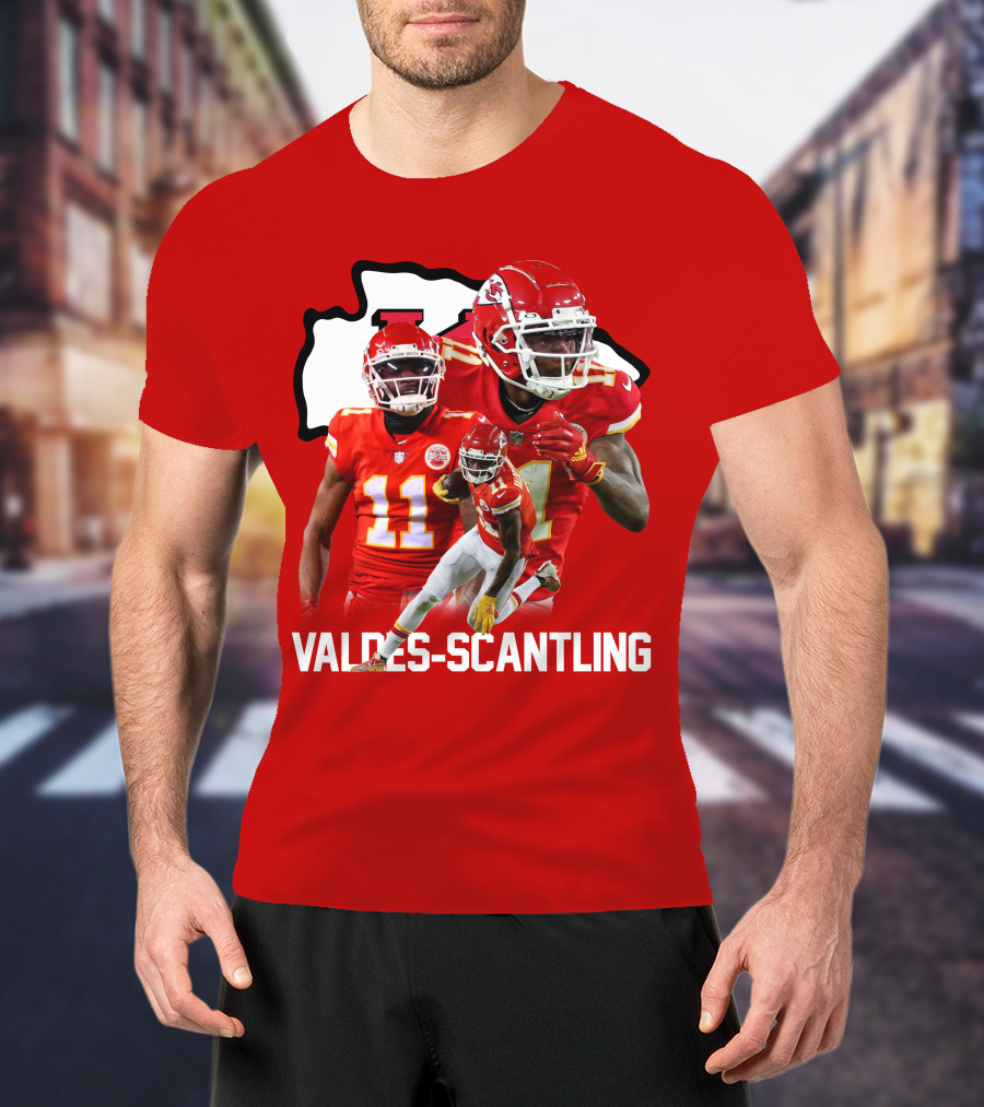 MVS11 Kansas City Football Wide Receiver Red Jersey Chiefs Player T-Shirt