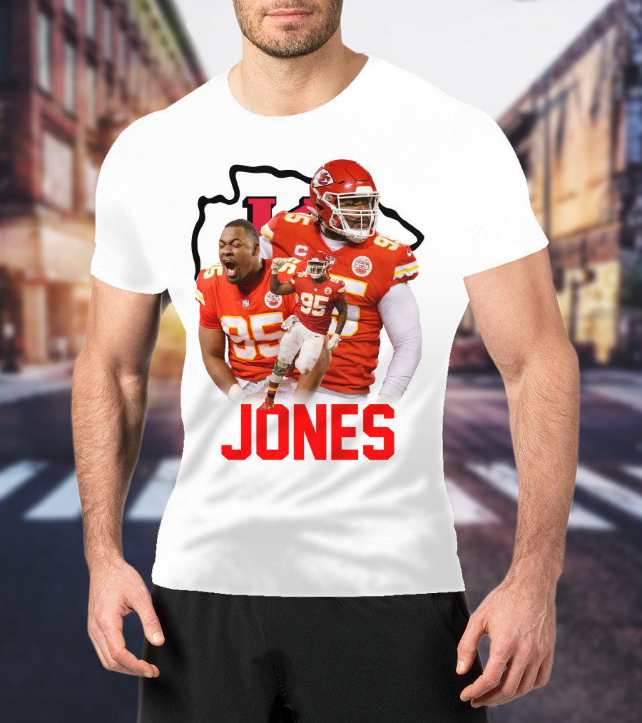 Jones 95 Kansas City Chiefs Football T-Shirt