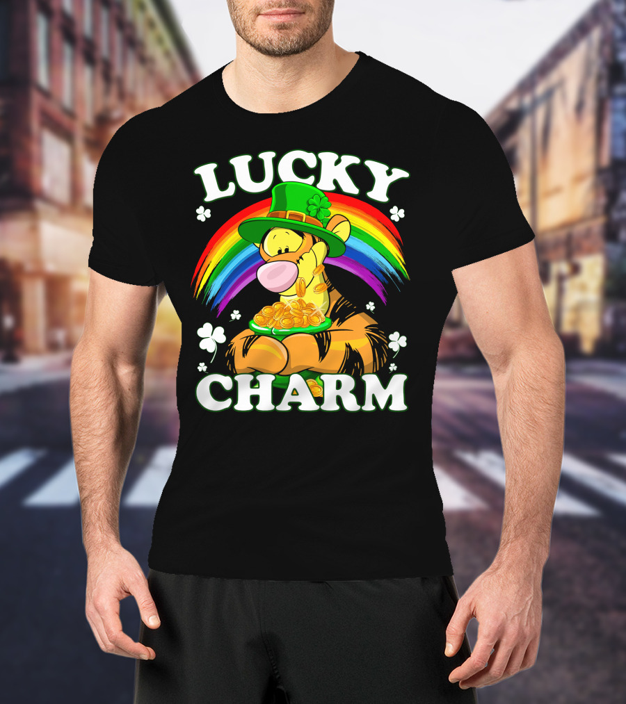 Lucky Charm Tigger Rainbow Coins T-Shirt