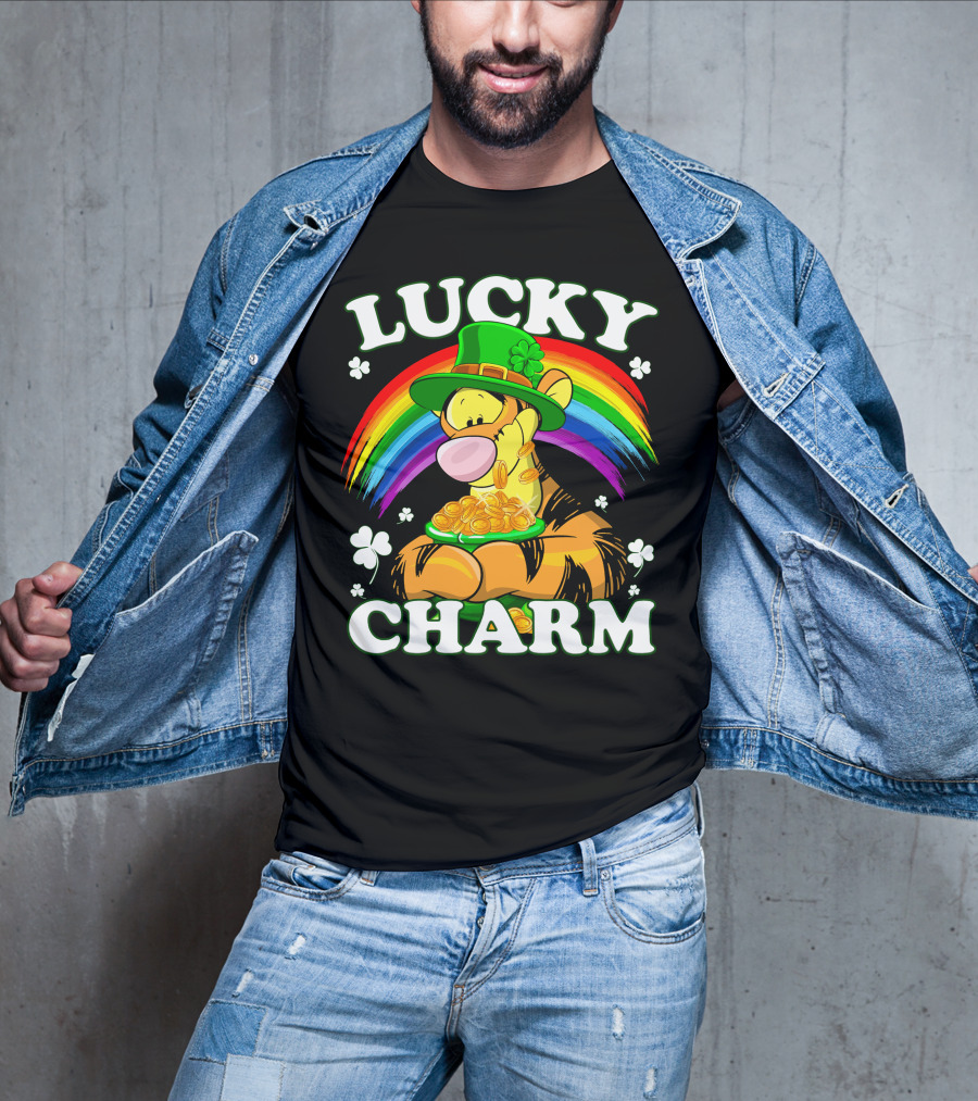 Lucky Charm Tigger Rainbow Coins T-Shirt