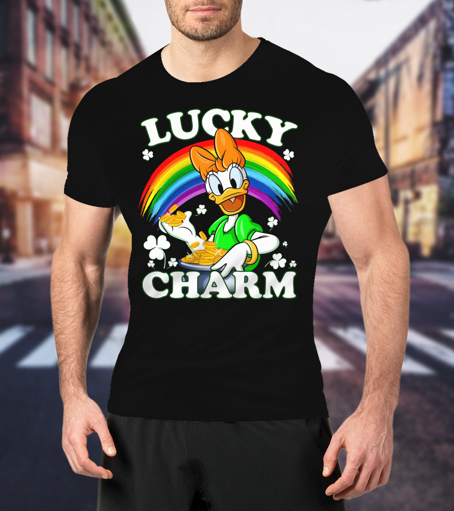 Lucky Charm Daisy Duck Rainbow Coins T-Shirt