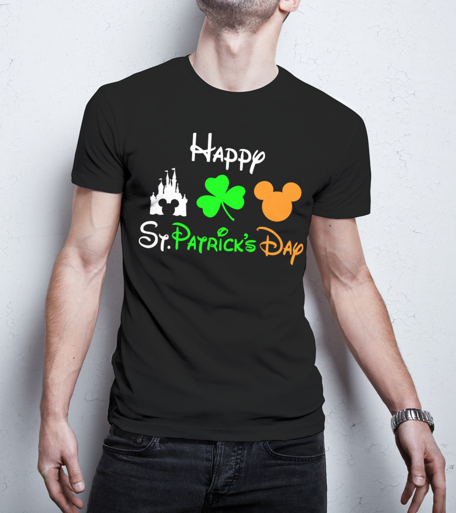 Happy St. Patrick's Day Castle Clover Mouse T-Shirt