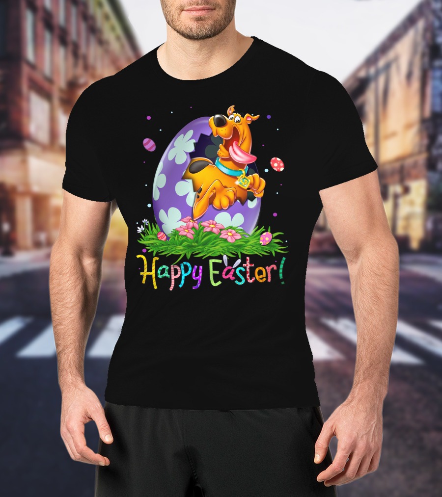 Scooby Doo Happy Easter Egg Flowers T-Shirt