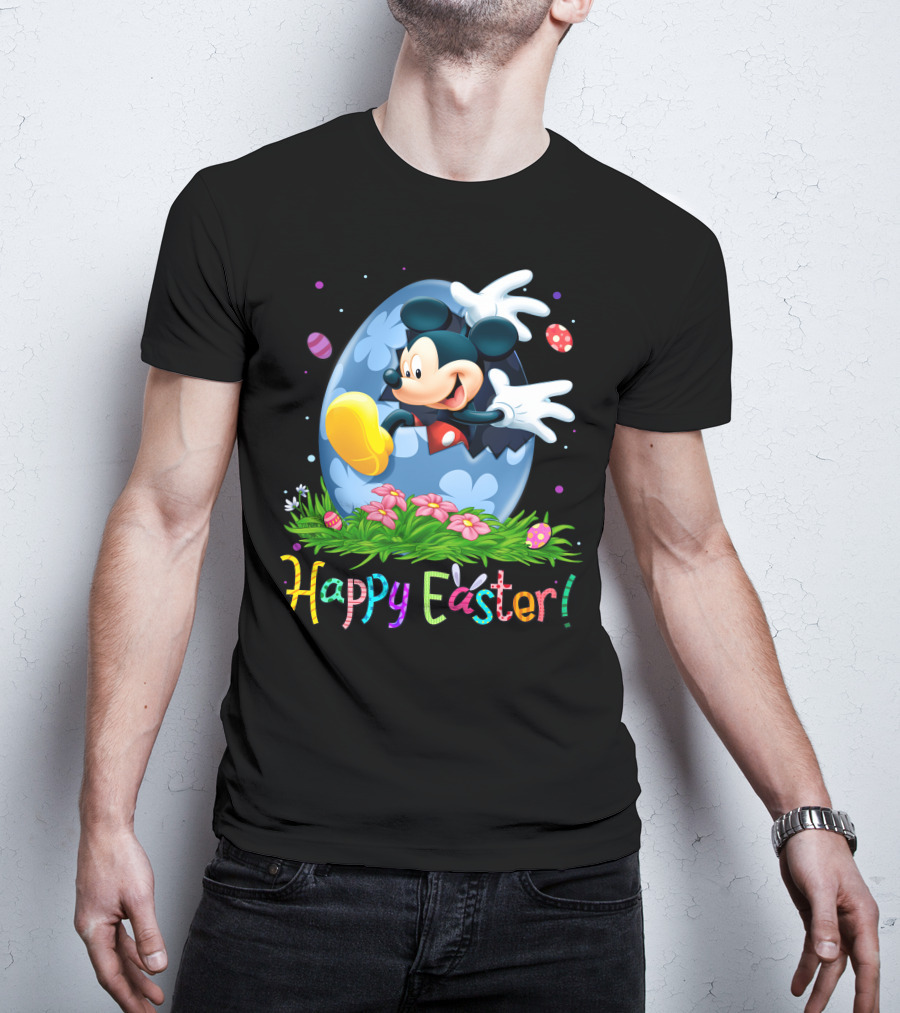 Mickey Mouse Happy Easter Egg Celebration T-Shirt