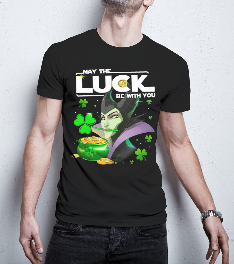 May The Luck Be With You Maleficent Clovers Coins Pot T-Shirt