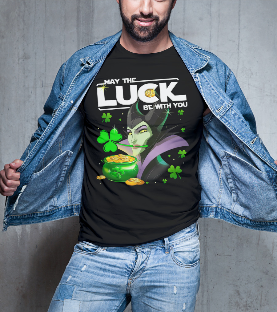 May The Luck Be With You Maleficent Clovers Coins Pot T-Shirt