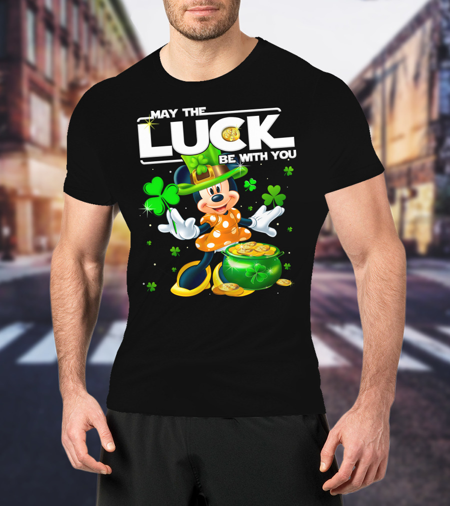 Minnie May The Luck Be With You Shamrock Hat And Pot Of Gold T-Shirt
