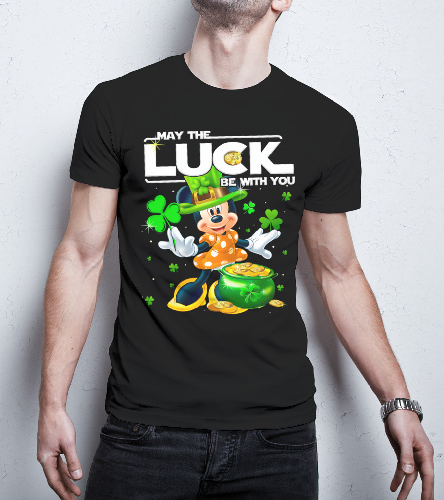 Minnie May The Luck Be With You Shamrock Hat And Pot Of Gold T-Shirt