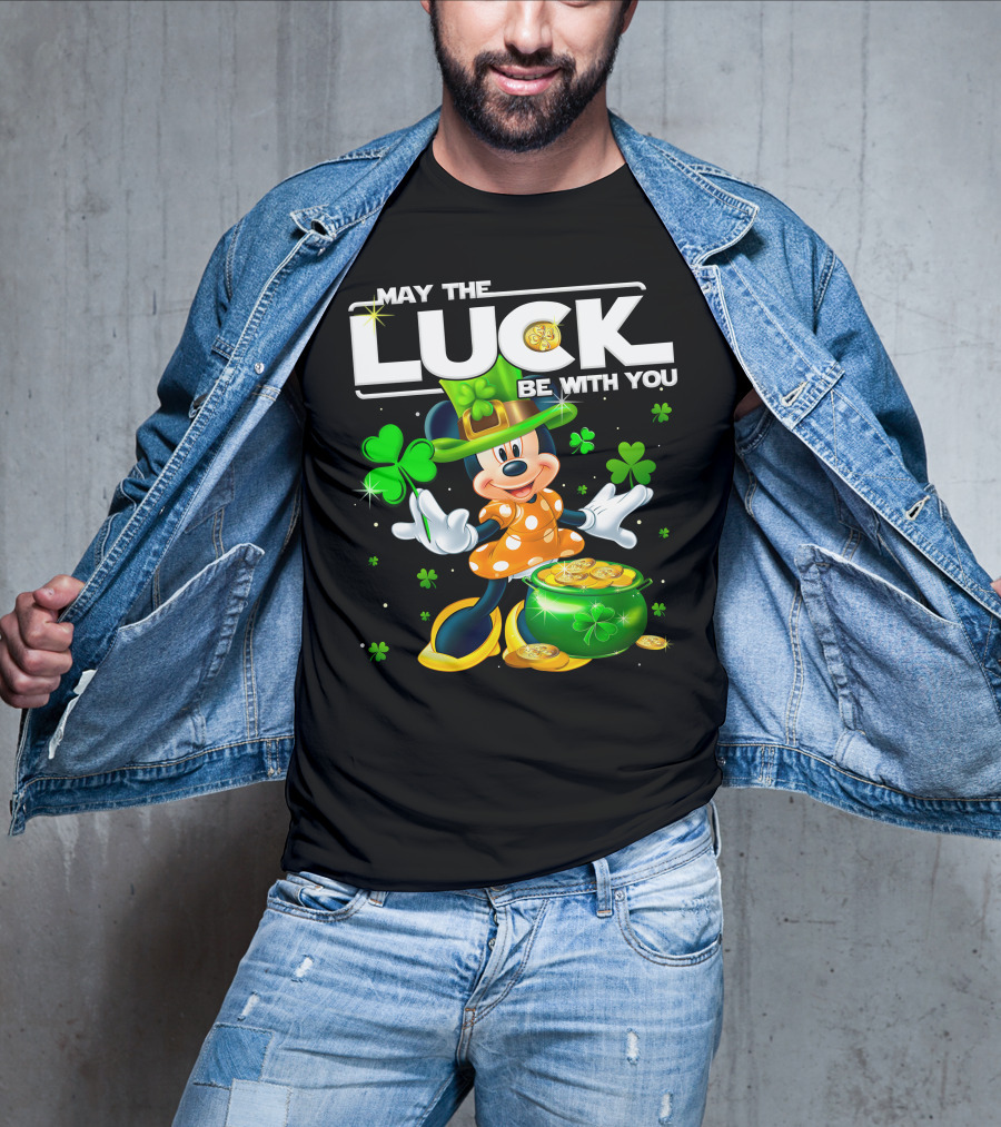 Minnie May The Luck Be With You Shamrock Hat And Pot Of Gold T-Shirt