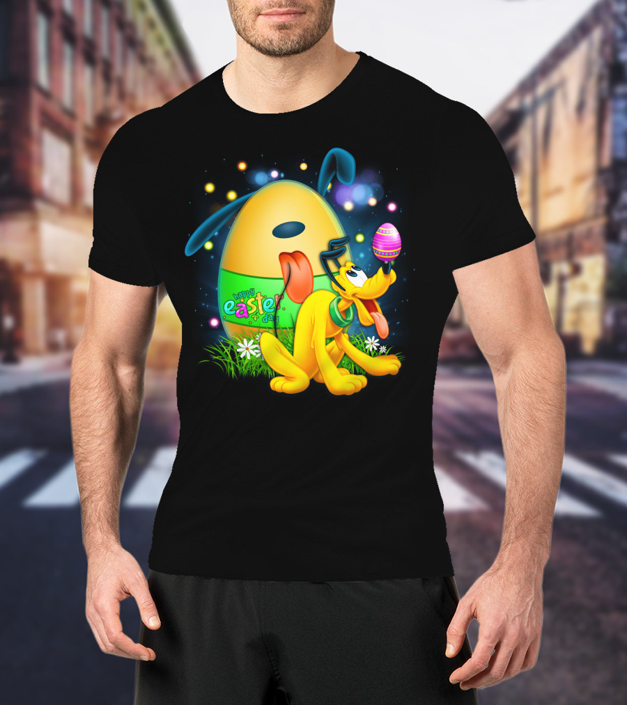 Pluto Happy Easter Egg Balancing T-Shirt