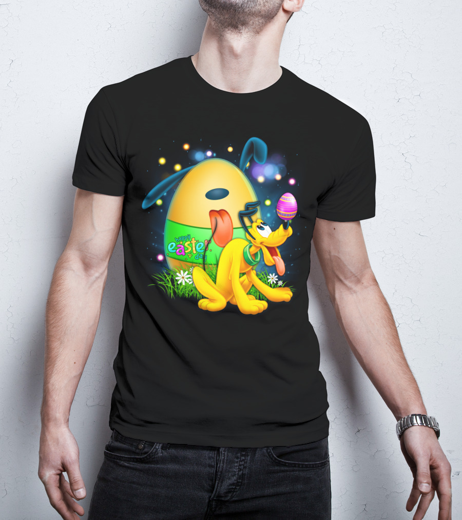 Pluto Happy Easter Egg Balancing T-Shirt