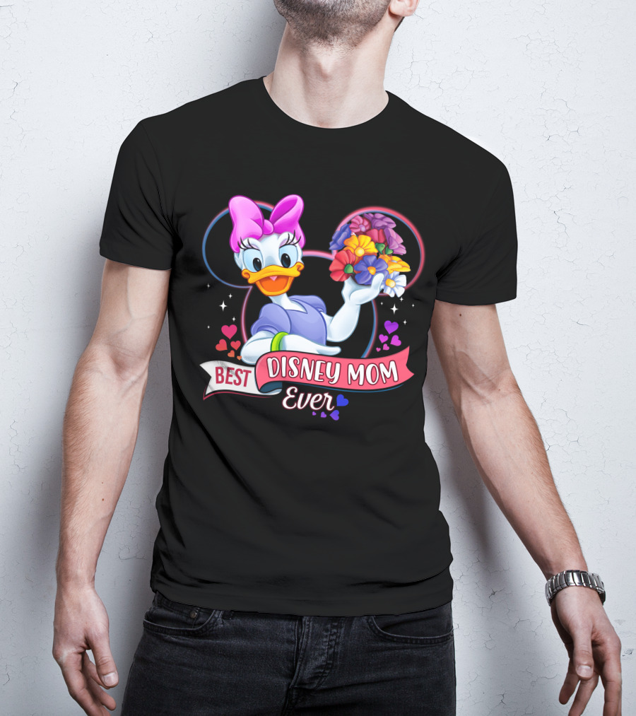 Best Disney Mom Ever Daisy Bow Flowers Hearts T-Shirt