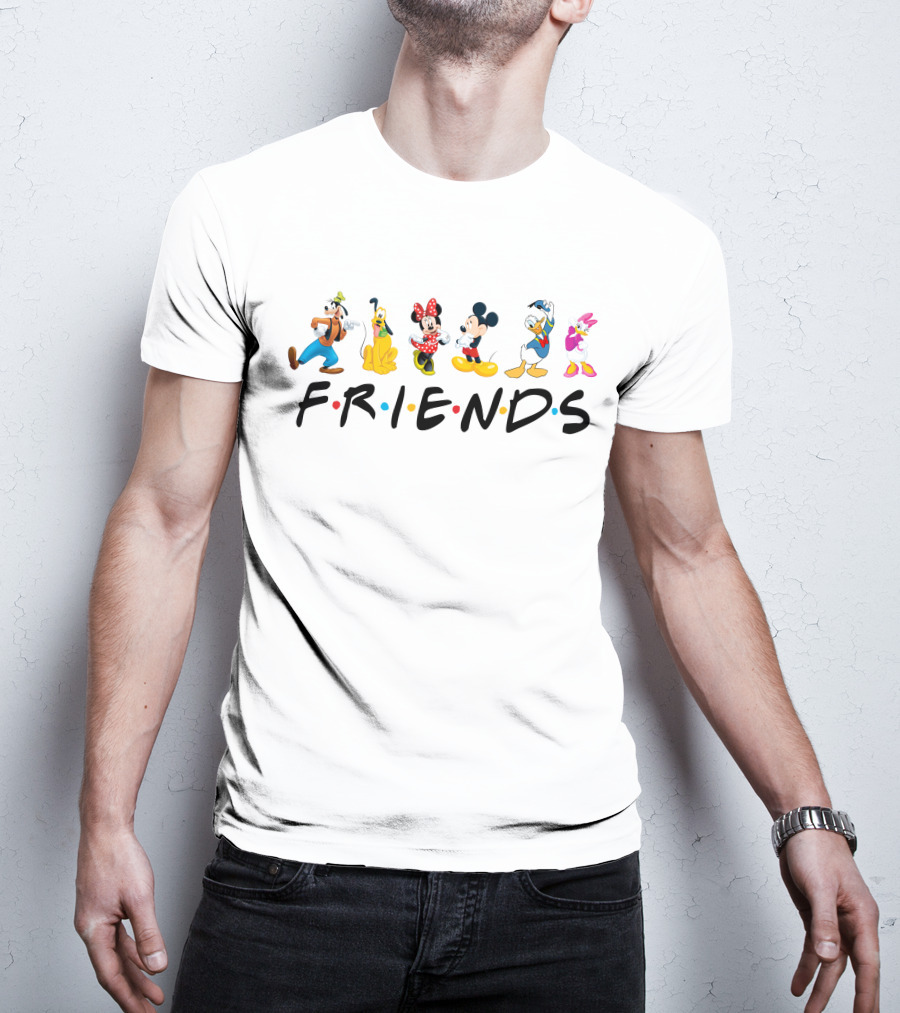 Disney Friends Goofy Pluto Minnie Mickey Donald Daisy T-Shirt